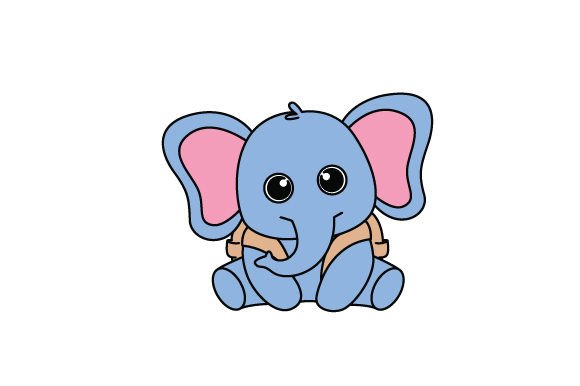 A Designer's Look at the Cute Elephant with Backpack Embroidery File