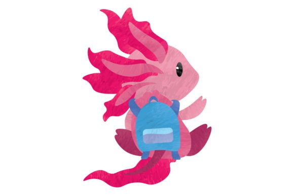 A Designer's Review of the Cute Axolotl with Backpack Watercolor Embroidery File