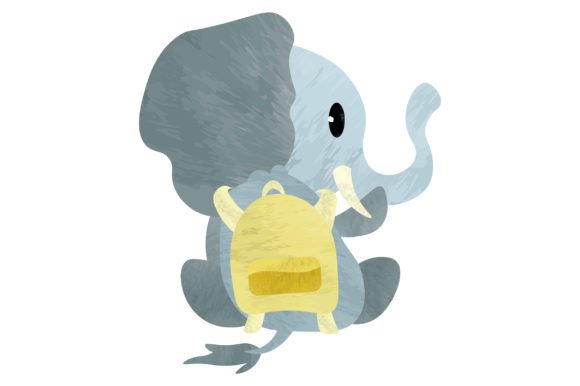 A Friendly Watercolor Elephant for Endearing Embroidery Projects