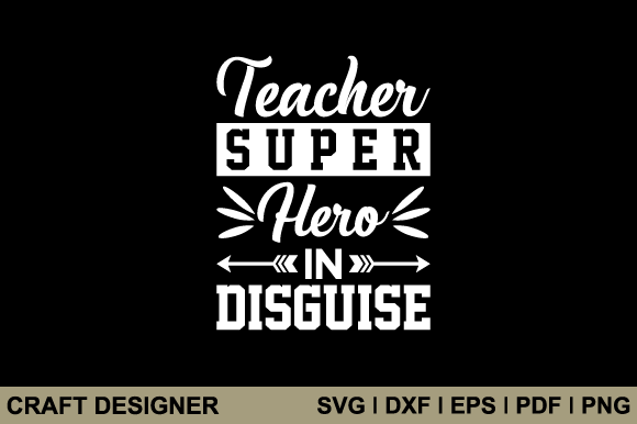A Teacher Superhero Design Ready for Embroidery