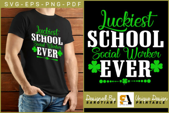 Evaluating the Luckiest School Social Worker Ever Embroidery Design
